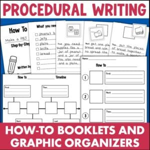 how to procedural writing booklets graphic organizers